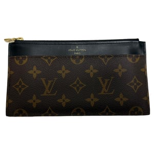 Louis Vuitton Monogram Canvas Slim Purse in Brown Leather