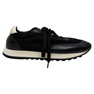The Row Owen Runner Sneakers in Black Mesh and Leather