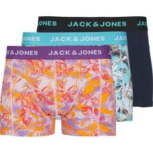 Jack & Jones heren boxershort damian 3-pack marineblauw/multicolour/paars maat s