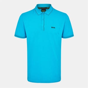 Men's Boss Paule Short Sleeve Polo Shirt in Turquoise/Aqua