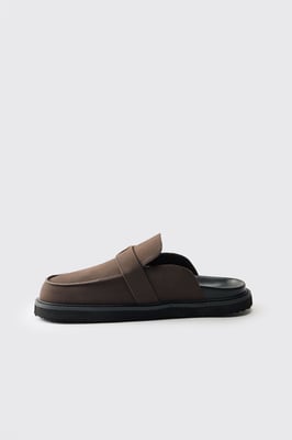 Chunky Buckle PU Mule