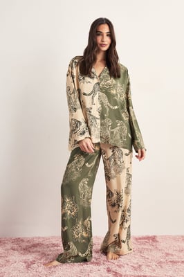 Tiger Splice Trouser Pajama Set
