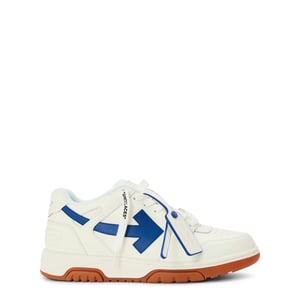 Men's Off White Outofoffice Calf Leather Low Top Trainers in White/Blue