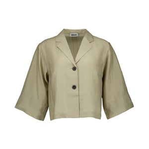 Zenggi Light linen mix cropped shirt blouses x04-1011 646