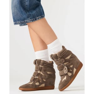 Steve Madden Mavis taupe suède dames sneaker