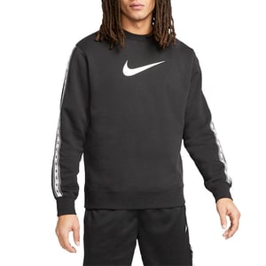 Nike Black Mens Repeat Tape Fleece Sweatshirt