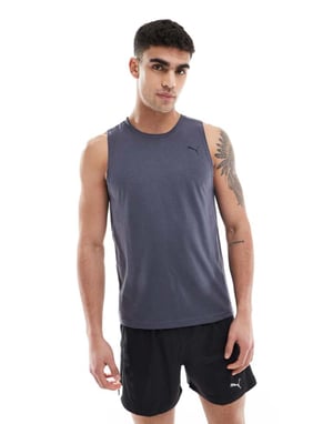 Puma Tech tank top in charcoal grey