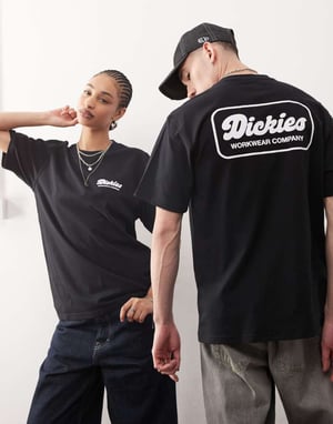 Dickies lewistown back print logo t-shirt in black