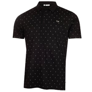 Men's Calvin Klein Golf G Stk Prnt Polo in Black