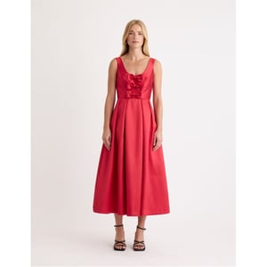 Women's Nobodys Child Milda Scoop Neck Midi Dress in Red