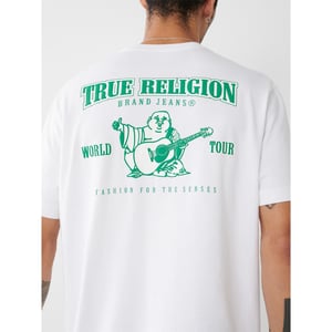Men's True Religion Heritage Tee Sn99 in Optic White