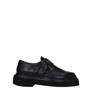 Max Mara Svarta Läder Oxfords och Derbys