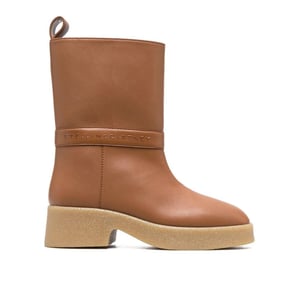 Stella McCartney Bruine Polyethyleen Enkellaarsjes
