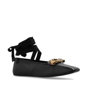 Gucci Zwarte Kalfsleren Ballerina's