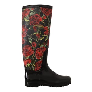 Dolce & Gabbana Zwarte Polyvinyl Regenlaarzen