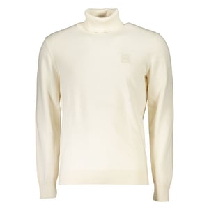 Hugo Boss Vit Bomulls-Halskrage