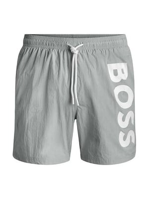 Mens Silver Octopus Swim Short