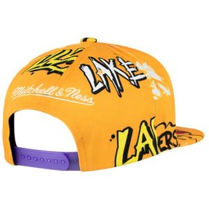 Mitchell & Ness NBA Los Angeles Lakers Sticker Pack Yellow Cap