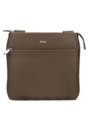 Mens Open Brown Zair Large Envelope Bag