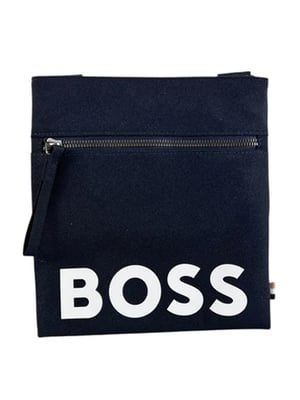 Mens Navy Pixel Large Zip Envelope Bag