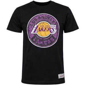 Mitchell & Ness NBA Los Angeles Lakers Tonal Floral Mens Black T-Shirt