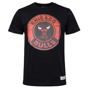 Mitchell & Ness NBA Chicago Bulls Tonal Floral Mens Black T-Shirt