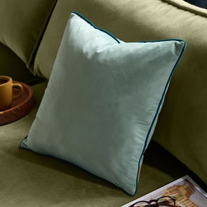 Furn Meridian Velvet Cushion Cover, Mineral/Teal