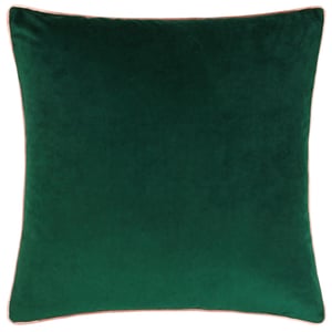 Furn Meridian Velvet Feather Filled Cushion, Emerald/Blush