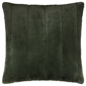 Paoletti Empress Faux Fur Cushion Cover, Pine