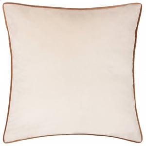 Furn Meridian Velvet Feather Filled Cushion, Ecru/Ginger