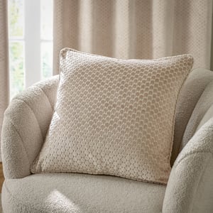 Paoletti Neptune Velvet Cushion Cover, Champagne