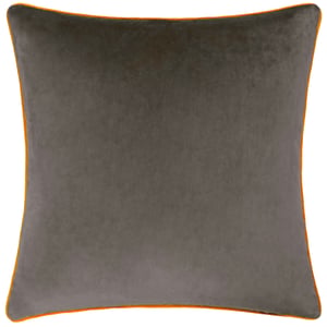 Furn Meridian Velvet Cushion Cover, Mocha/Pumpkin