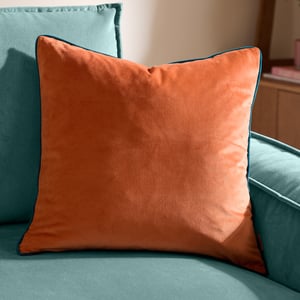 Furn Meridian Velvet Feather Filled Cushion, Tiger/Teal