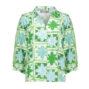 Geisha blouse 63470-20 530 green/light blue