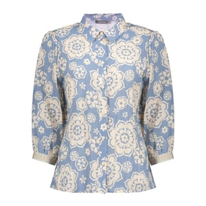 Geisha blouse 63466-20 600 light blue/off white
