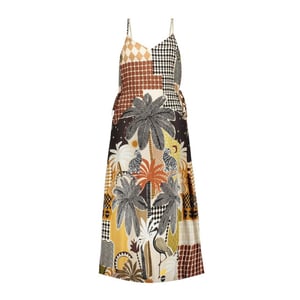 Geisha dress 67407-20 775 brown/sand/black