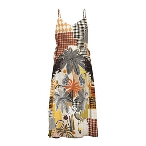 Geisha dress 67407-20 775 brown/sand/black