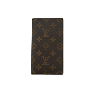 Louis Vuitton stoffen portemonnee, lang model, dubbelgevouwen.