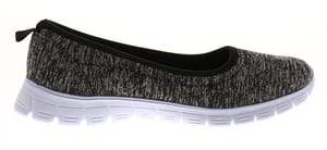 Platino Womens Flat Shoes Pumps Fluke Slip On black