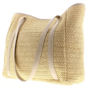 Womens Summer Beach Bag Lounge Press Stud natural cream