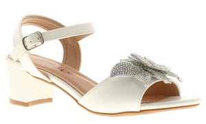Miss Riot Girls Sandals Party Sparkle Gemma Off White