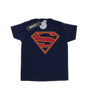 DC Comics Mens Supergirl Logo T-Shirt (Navy Blue)