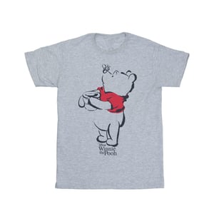 Disney Womens/Ladies Winnie The Pooh Drawing Cotton Boyfriend T-Shirt (Sports Grey)