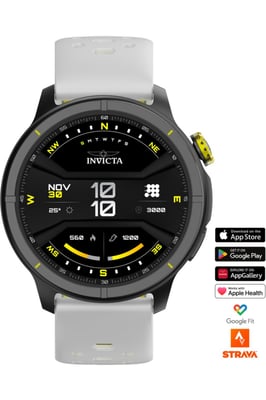 Invicta I-Tech - 2 Pro ITECH-008 Herenhorloge - Smartwatch Uurwerk - Roestvrij Staal met Zwarte Wijzerplaat - 46 mm