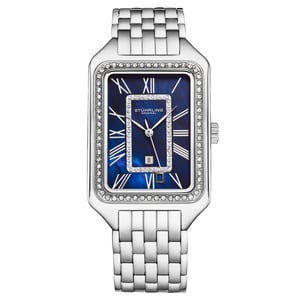 Stührling Lustra 4061 Rectangle Quartz Fashion Watch with Crystals 32mm