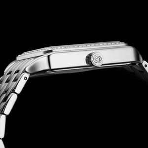 Stührling Lustra 4061 Rectangle Quartz Fashion Watch with Crystals 32mm