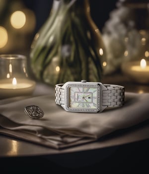 Stührling Lustra 4061 Rectangle Quartz Fashion Watch with Crystals 32mm