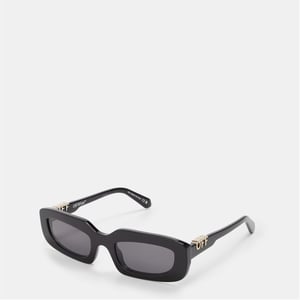Accessories Off White Renton Rectangle Full Rim Sunglasses in Black/Dark Grey