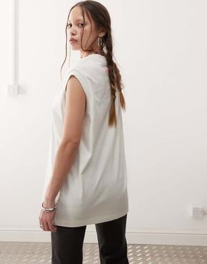Wrangler rodeo club printed vest in vintage white