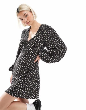 Miss Selfridge mini teklänning i blommig tryck